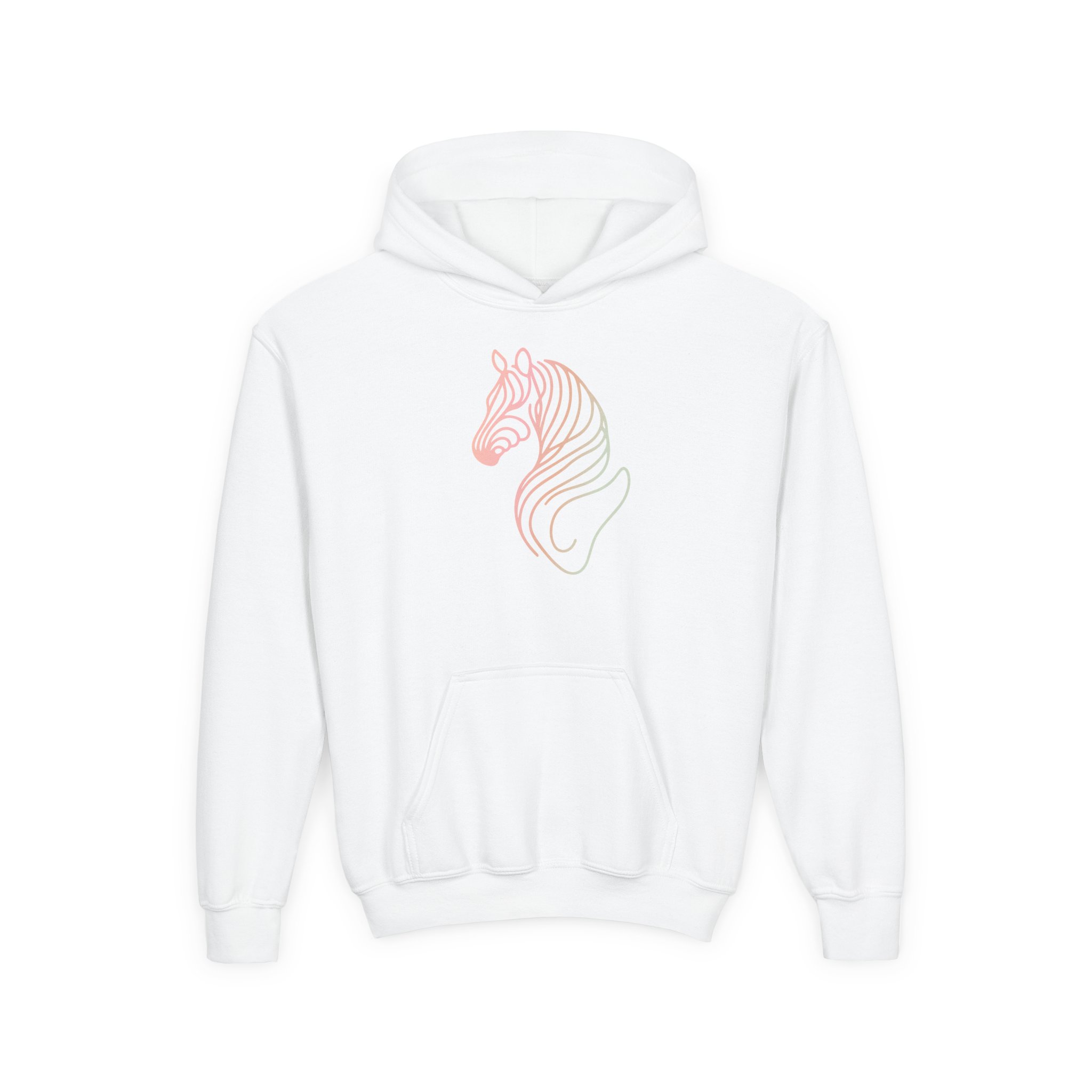 Pink Zebra Sketch Youth Hoodie